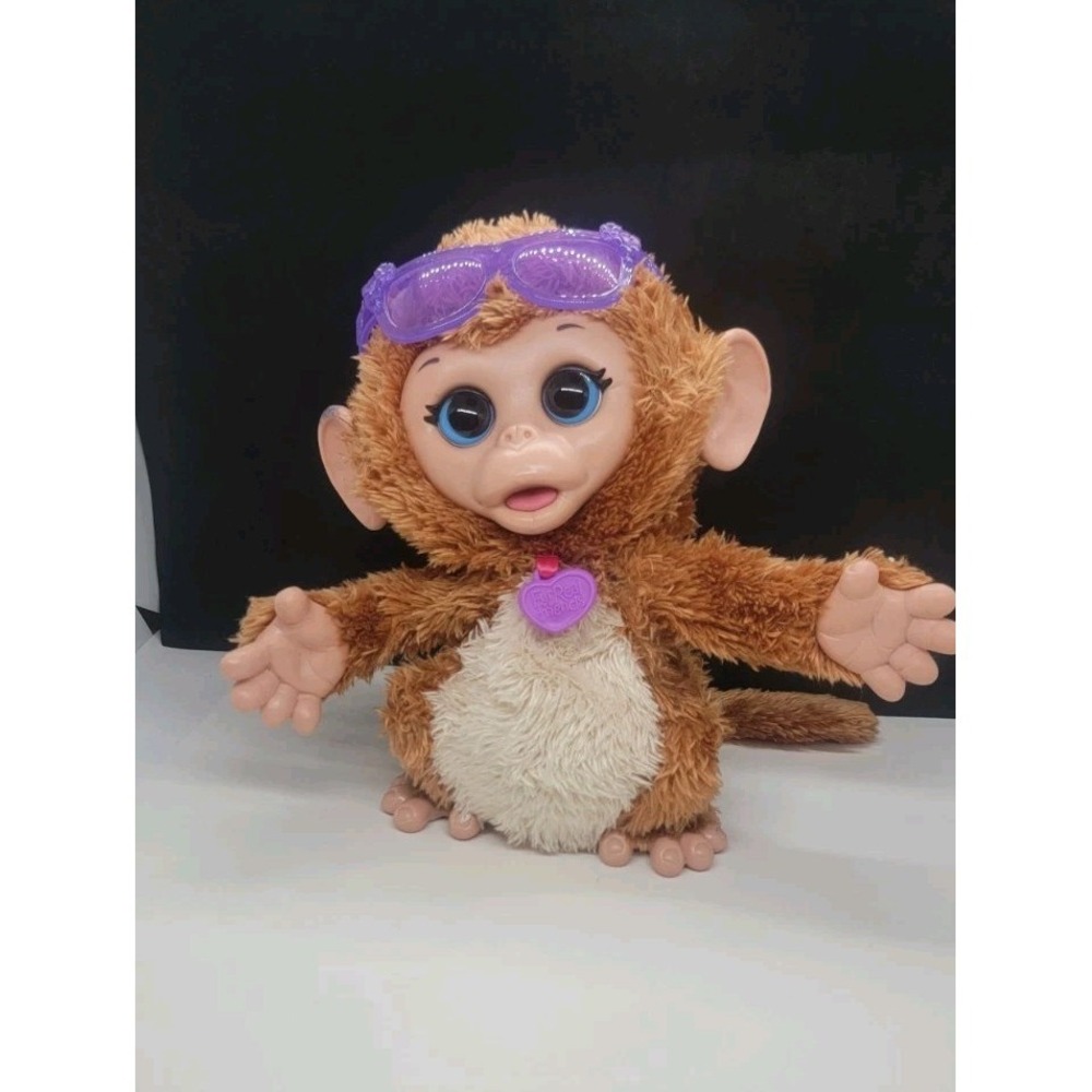 2013 Hasbro FurReal Friends Baby Cuddles My Giggly Monkey Pet Plush Works